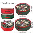 thumbnail image 3 of HmNPlay Heavy Duty Christmas Wreath Storage Bag 30 Inch Red Zippered Clear Top Polyethylene Garland Container with Handles for Holiday Décor Protection (1 Pack), 3 of 9