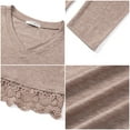 thumbnail image 5 of UVN Fall Tops for Women Long Sleeve Lace Trim V Neck Blouses Dressy Casual A Line Tunic Shirts, 5 of 8