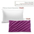 thumbnail image 3 of Nestl Velvet Throw Pillow Covers Solid Rectangle Soft Decorative Pillow Cover for Sofa, 12" x 20", Orchide Purple, Pack of 4, 3 of 8