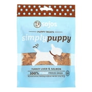 Sojos Simply Puppy Grain-Free Turkey Liver & Salmon Puppy Dog Treats, 2.5 Oz