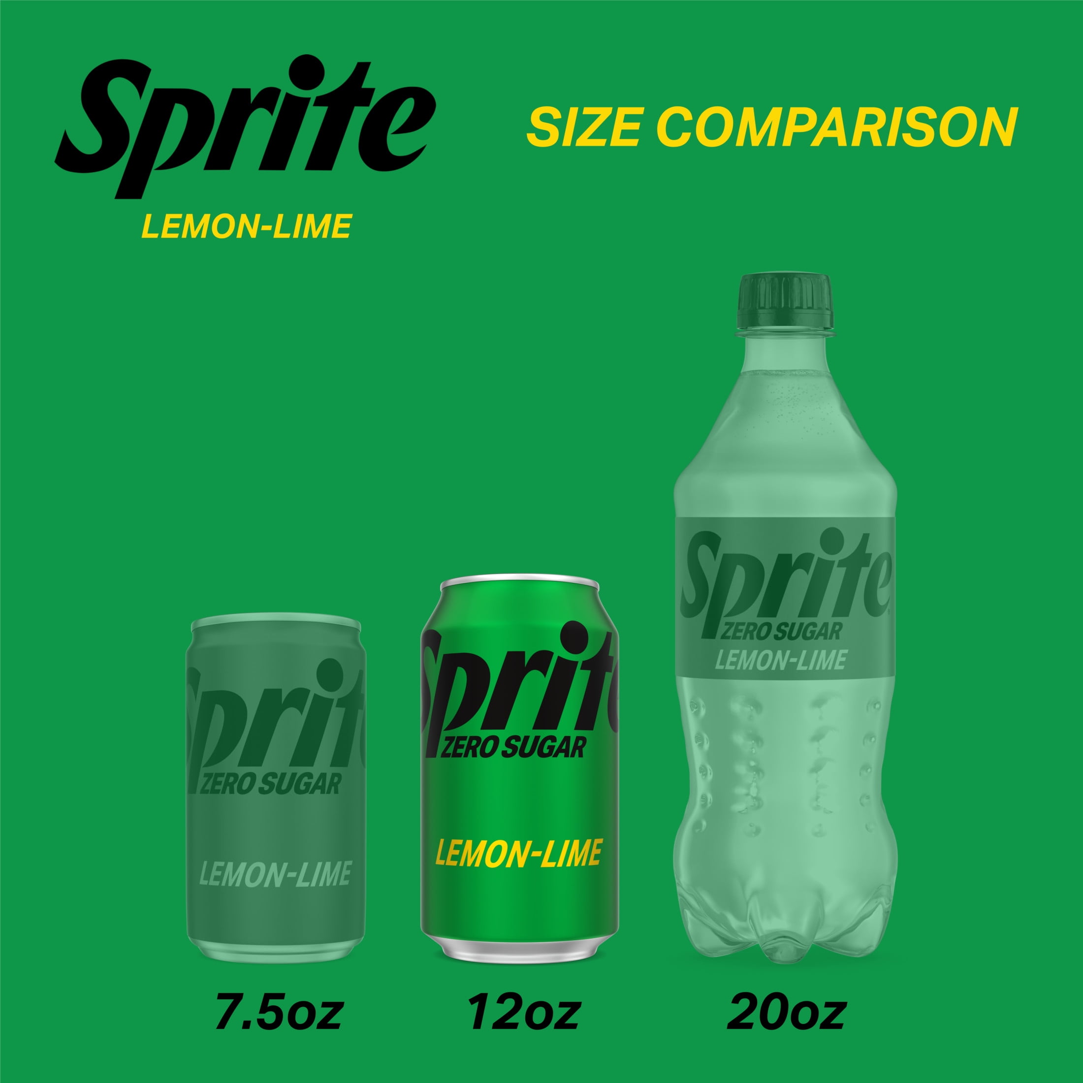 Sprite Zero Sugar Lemon Lime Soda Pop, 12 fl oz, 24 Pack Cans