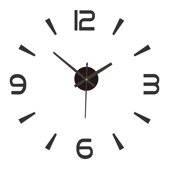 Home Decor Clock 3D Mirror Wall Clock 3D Decorative Clock Acrylic Material Customizable Dimensions Home Office Convenient Usage