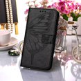 thumbnail image 6 of Phone Case for iPhone XR Wallet,Card Holder [Kickstand][Wrist Strap] Butterfly Floral Embossed for Women PU Leather Flip Protective Cover for iPhone XR Cases 2021 (Black), 6 of 16