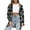Black, variant on Shacket for Women Fall Loose Long Plaid Jacket Casual Lapel Button Down Coat Long Sleeve Shacket with Pocket