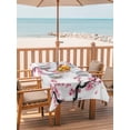 thumbnail image 2 of Outdoor Tablecloth with Umbrella Hole for Patio/Picnic/Party/Camping, Pink Flowers Waterproof Table Cloth Rectangle Table Cover Washable, Pink Blossoms Botanical Floral Branches (60"x 84"), 2 of 8