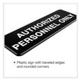 thumbnail image 3 of Authorized Personnel Only Indoor/Outdoor Wall Sign, 9" x 3", Black Face, White Graphics, 3/Pack | Bundle of 2 Packs, 3 of 3