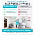 thumbnail image 5 of Stander Wonder Pole Plus, Security Pole and Curve Grab Bar, Bathroom Safety Rail for Elderly, Tension Mounted Floor to Ceiling Safety Assist Handle for Seniors, Supports 300 lbs, Graphite, 5 of 9