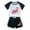 Black, variant on Odeerbi 1-12 Years Toddler Boys Girls Summer Outfits Dinosaur Print Cotton Short Sleeve Raglan Shirts Shorts Two-piece Set Casual Loungewear Toddler Boys Girls Clothes