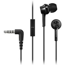 Panasonic RP-TCM115-K Canal-In-Ear Headphones with Mic, Black