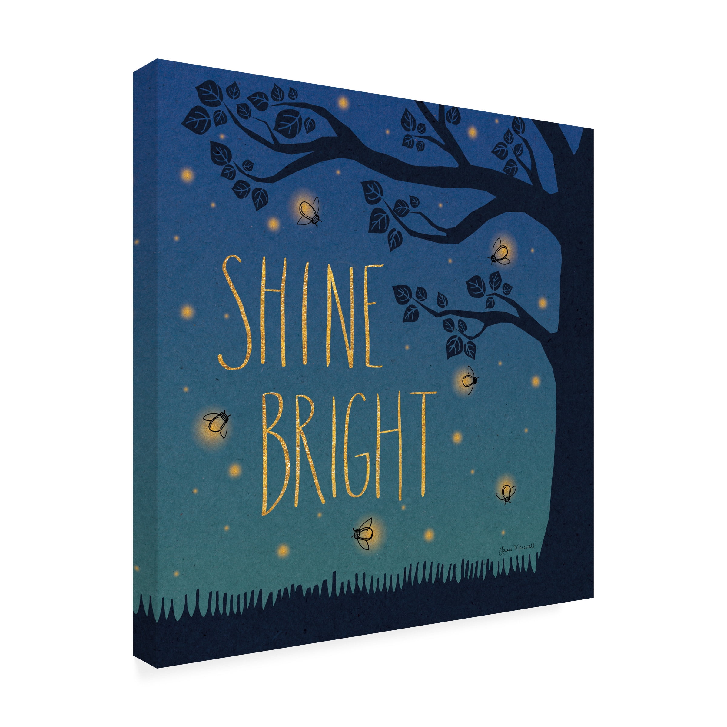 Laura Marshall 'Twilight Fireflies II' Canvas Art