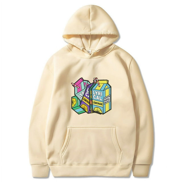 Lyrical Lemonade Lemon Print Plus Velvet Hooded Sweatshirt For Men And Women