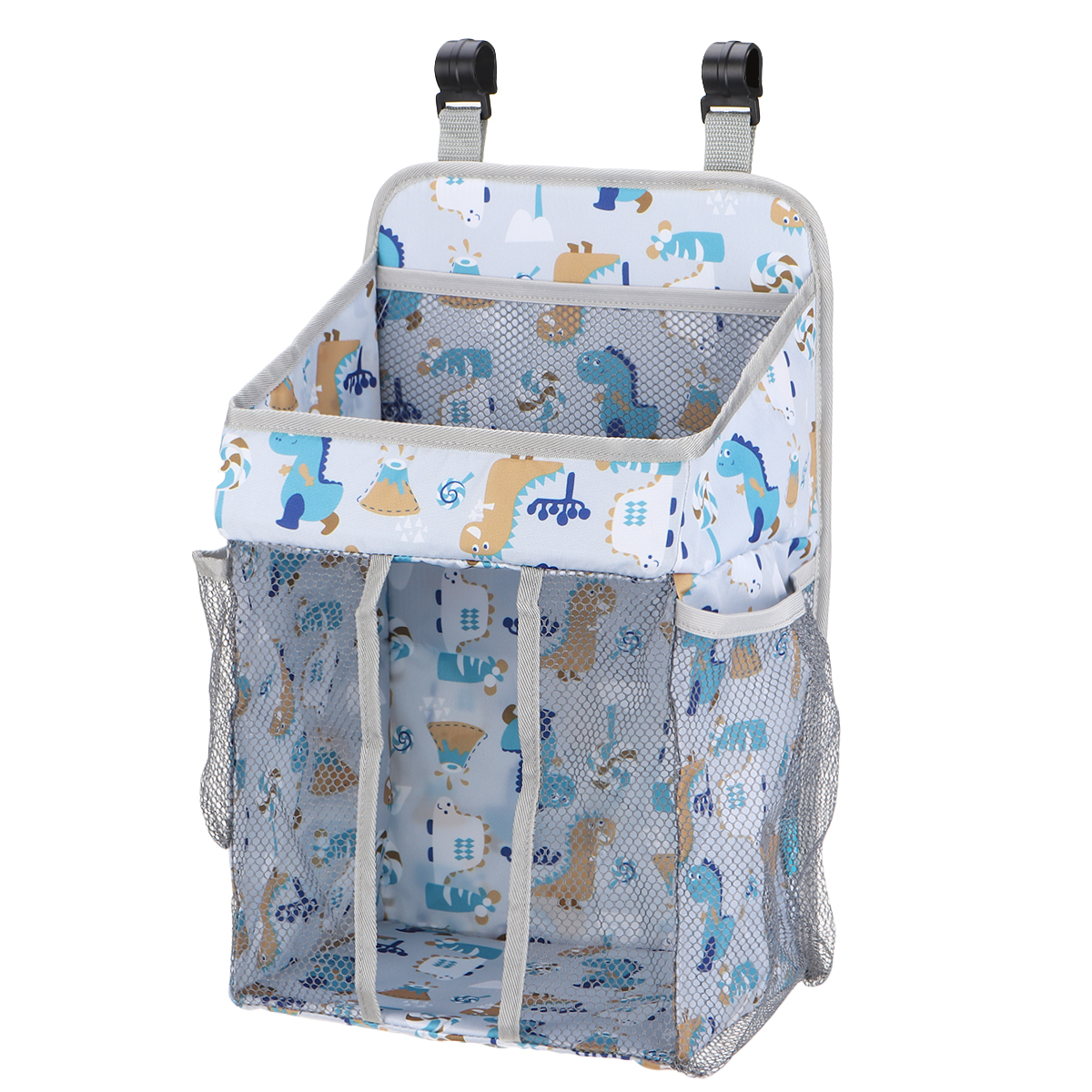 Hanging Baby Diaper Caddy Organizer - Cute Dinosaur Diaper Stacker for