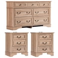 thumbnail image 4 of FIAKOA Bedroom Dresser and Nightstand set，Wood Furniture Set for Bedroom with Spacious Storage，3pc，Nature, 4 of 8