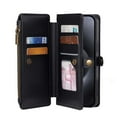 thumbnail image 3 of Crossbody Wallet Case for iPhone 15 Pro Max, with RFID Blocking Card Holder, PU Leather Zipper Wallet Detachable Magnetic Phone Case,Shockproof Protective Cover with pocket Credit Card Slots,Black, 3 of 12