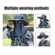 thumbnail image 4 of Sombrero para el sol al aire libre con solapa para el cuello y la cara, protección UV, sombrero de pescador de ala ancha transpirable para hombres y mujeres, pesca de verano, senderismo, 4 of 9