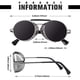thumbnail image 5 of Lentes de Sol Polarizados Retro Redondos Steampunk SUNIER con Lentes Grises, 5 of 5