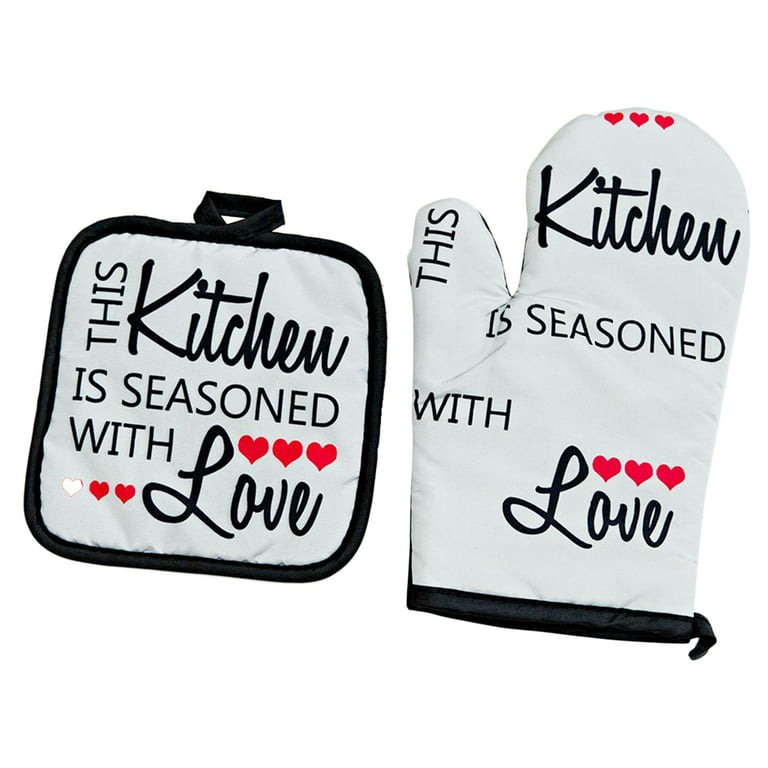 This Kitchen is Seasoned With Love, Personalized Oven Mitt