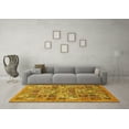 thumbnail image 3 of Ahgly Company Indoor Rectangle Abstract Yellow Modern Area Rugs, 7' x 9', 3 of 4