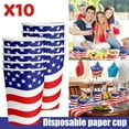 thumbnail image 7 of 4th of July Independence Day Disposable Paper Cups, 250th Anniversary Patriotic Party Tableware, Red White and Blue Drinkware for Celebrations 250th Anniversary B#058 Red & Blue, 7 of 7