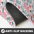 thumbnail image 4 of Bingfone 2 Pcs Kitchen Rugs and Mats,Cushioned Anti-Fatigue Floor Mat,PVC Non-Slip Kitchen Rug Set for Kitchen,Laundry Room,Sink 17"x47"+17"x29" - Flower Leaves, 4 of 6
