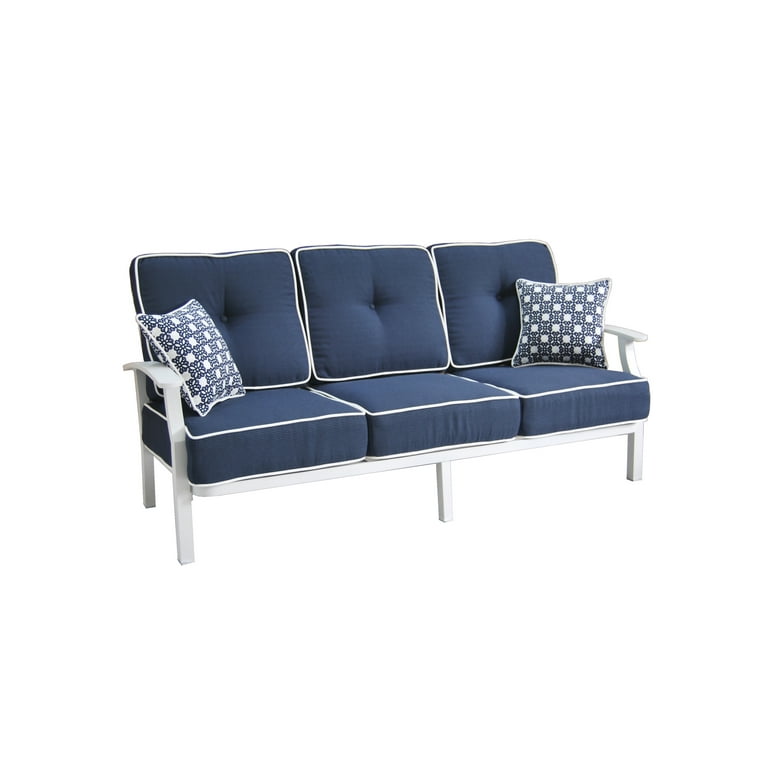 Better Homes Garden Carter Hills Outdoor Conversation Set Seats 5 with White Cushions Walmart