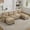 Camel, variant on 87'' V-Shaped Modular Sectional Cloud Couch, 5-Seater Deep Seat Corduroy Sofa for Living Room, Comfortable & Modern Design, Camel
