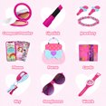 thumbnail image 3 of HopeRock Pretend Play Makeup Toy Set for Girls - Stylish Handbag with Makeup Accessories, Phone, Watches, Glasses - Birthday Gift for Little Girls Age 3-6 Years Old(17 Pcs), 3 of 9