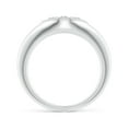 thumbnail image 2 of ANGARA Natural Triangle and Baguette Diamond Signet Ring in 14K White Gold for Women (Size-4mm| Color-H| Clarity-SI2) | April Birthstone, Anniversary, Jewelry Gift for Women | Natural Diamond Ring, 2 of 8