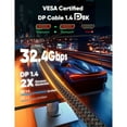 thumbnail image 3 of 8K 4K DisplayPort Cable 1.4, DP Cord (VESA Certified, 8K@60Hz, 4K@144Hz, 2K@240Hz/165Hz), 32.4Gbps High Speed Display Port Cable for Gaming Monitor, HDR/FreeSync/G-Sync, Braided, 3 of 8
