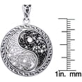 thumbnail image 3 of Jewelry Trends Sterling Silver Yin Yang Celtic Knot Pendant Necklace Courtney Davis Art, 3 of 8