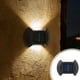 thumbnail image 2 of Pisexur Batería de cocina Luces solares de pared para exteriores, luces solares de arriba a abajo, impermeables, para cercas, para exteriores, casas, patios, jardines para la cocina del hogar, 2 of 8