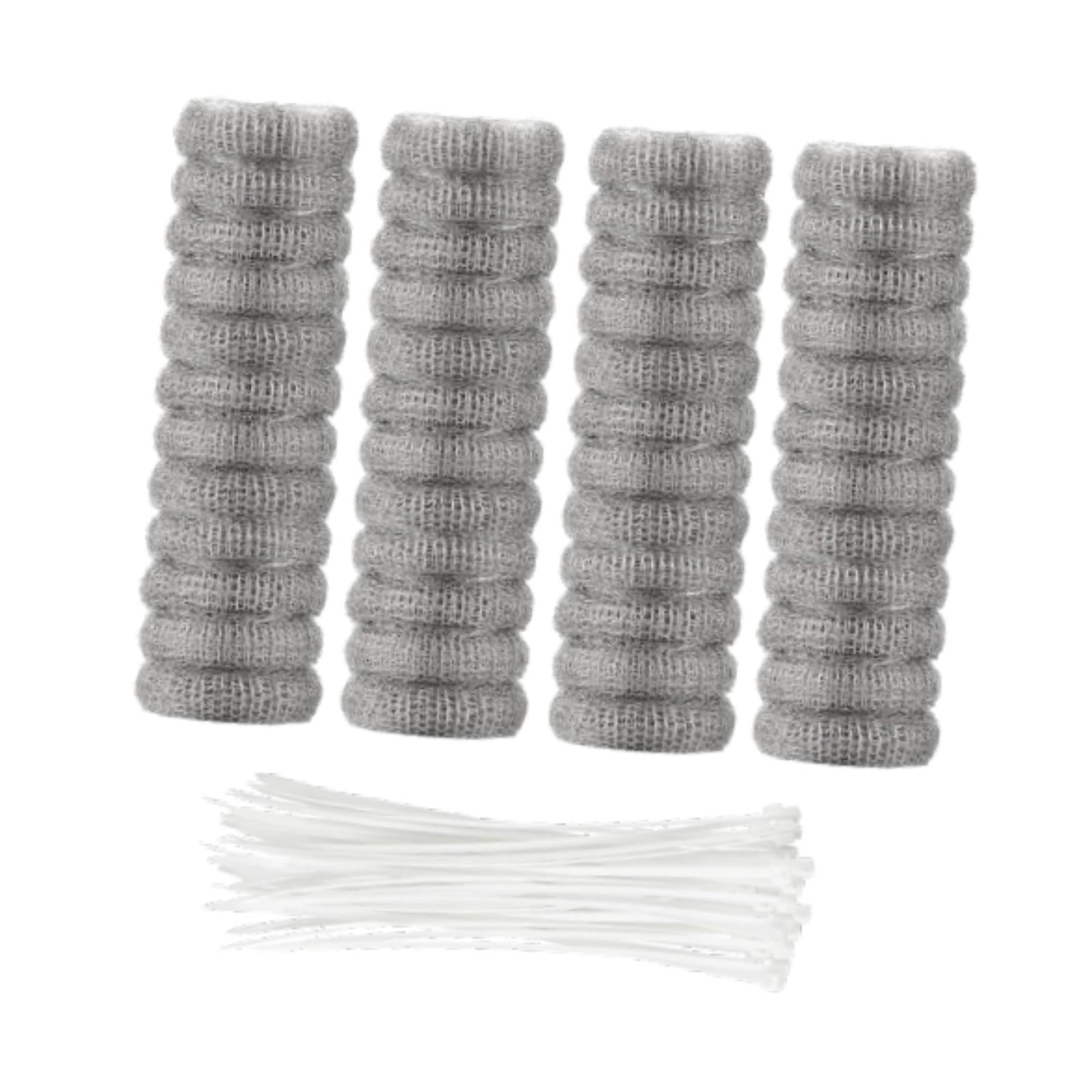 Tongina 48x Washing Machine , Laundry Mesh Washer Hose Filter, Easy to Remove Stainless Steel and Cable Ties