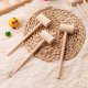 thumbnail image 2 of Pequeño mazo de madera natural, herramienta de aprendizaje para jugar, mazos de langosta, martillos para mariscos, galletas de mariscos, herramienta para romper mariscos para niños, 20 piezas, 2 of 6