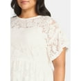 thumbnail image 4 of Terra & Sky Women's Plus Lace Peplum Top, Sizes 0X-5X, 4 of 4