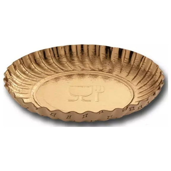 Embossed Round Gold Swirl Tray