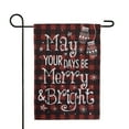 thumbnail image 3 of Northlight Buffalo Plaid "Merry and Bright" Christmas Outdoor Garden Flag - 18" x 12.5", 3 of 5