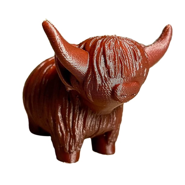 Figura de vaca, escultura de mesa, regalo de cumpleaños, adorno artesanal, figura en miniatura S granate