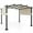Beige+Black, variant on Costway 10' x 10' Outdoor Pergola with Retractable Sunshade Canopy Anchored Plates Patio Grey