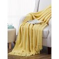 thumbnail image 5 of HOME SOFT THINGS COBIJA TEJIDA REVERSIBLE MANTA LIGERA SÚPER SUAVE Y ACOGEDORA - AMARILLO JOJOBA - 127X152.4CM, 5 of 5