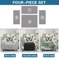thumbnail image 6 of FKELYI Recliner Cover Stretch Fabric Recling Chair Slipcover Bohemian Floral Butterfly Print Soft Anti-Dust Sofa Couch Covers 4 Pcs Furniture Protector for Lazy Boy Chair, 6 of 7
