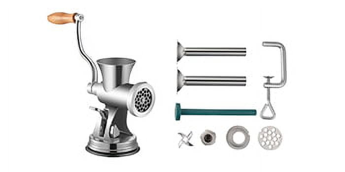 Powerful Stainless Steel Manual Meat Grinder With Suction - Temu