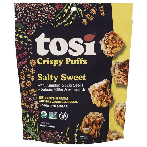 (Pack Of 12) Tosi Crispy Puffs Salty Sweet 3 Oz