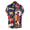 thumbnail image 3 of Men's Short Sleeve Geometric Printed Casual Hawaiian Shirt, 3 of 8