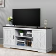 thumbnail image 3 of Farmhouse TV Stand for 65 inch TV, Entertainment Center for Living Room, TV Media Console Cabinet, Grey Wash, 3 of 7