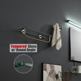 Bathroom Glass Shelf with 15 Inch Towel Bar, 304 Stainless Steel ...