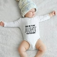 thumbnail image 3 of Take Me To My Aunt You Peasant Infant Boy Romper Long Sleeve Home from Hospital Baby Boy Outfit White Baby Onsies0-3 Months, 3 of 5