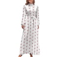 thumbnail image 2 of Vestido largo de lujo para mujer con herraduras y rosas para el Derby de Kentucky, caballos rojos del sur, 2 of 5