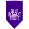 thumbnail image 2 of Purple Swiss Dot Paw Screen Print Bandana Lime Green Large, 2 of 10