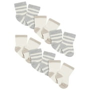 Modern Moments by Gerber Baby Boy or Baby Girl Gender Neutral Wiggle Proof Organic Cotton Blend Socks, 6-Pack