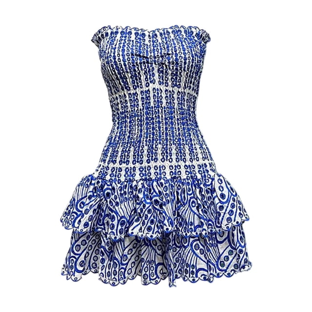 de vestido floral sin tirantes de fiesta de fiesta para fiestas de vacaciones mujeres L